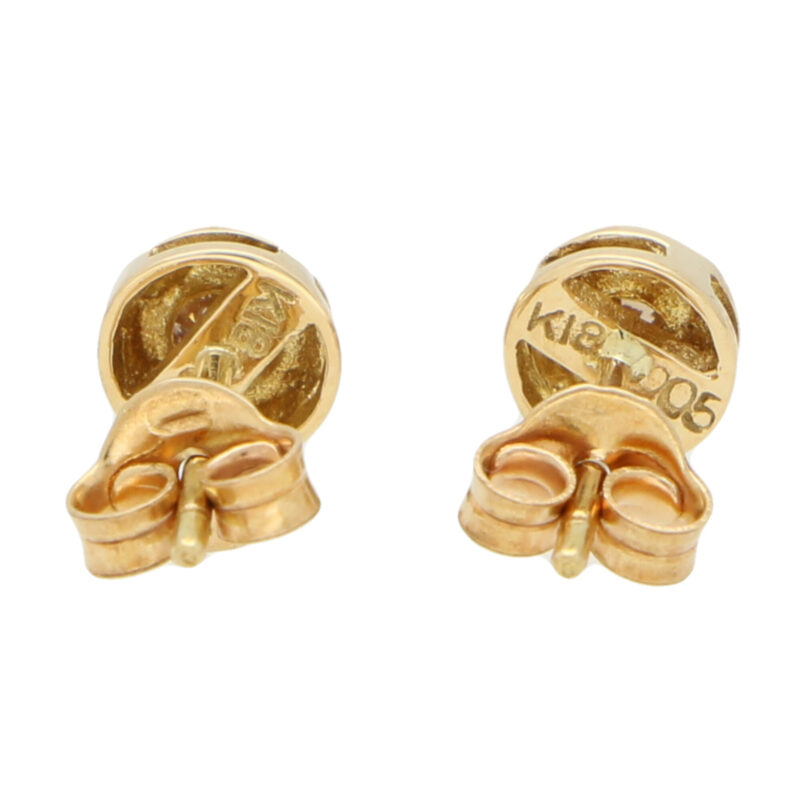Cognac Diamond Stud Earrings