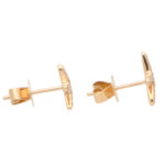 Small Diamond Starfish Stud Earrings in Rose Gold