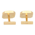 Vintage Cartier Santos Tiger's Eye Swivel Back Cufflinks