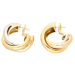 Vintage Cartier Trinity Hoop Earrings