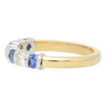 Sapphire and Diamond Half Eternity Ring