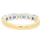 Sapphire and Diamond Half Eternity Ring