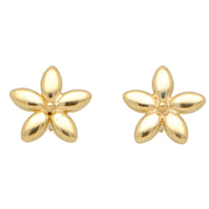 Gold Flower Stud Earrings