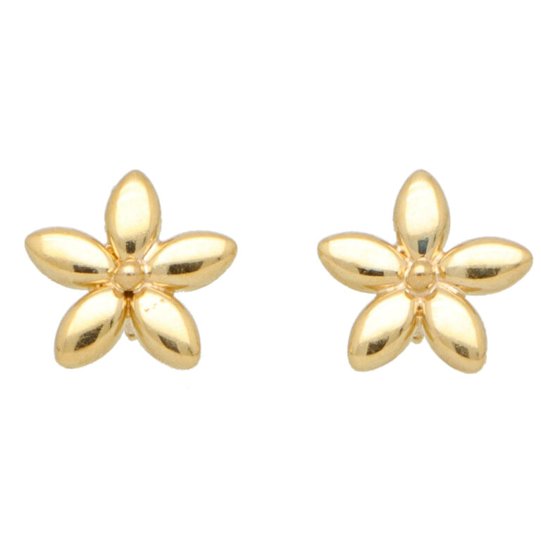 Gold Flower Stud Earrings