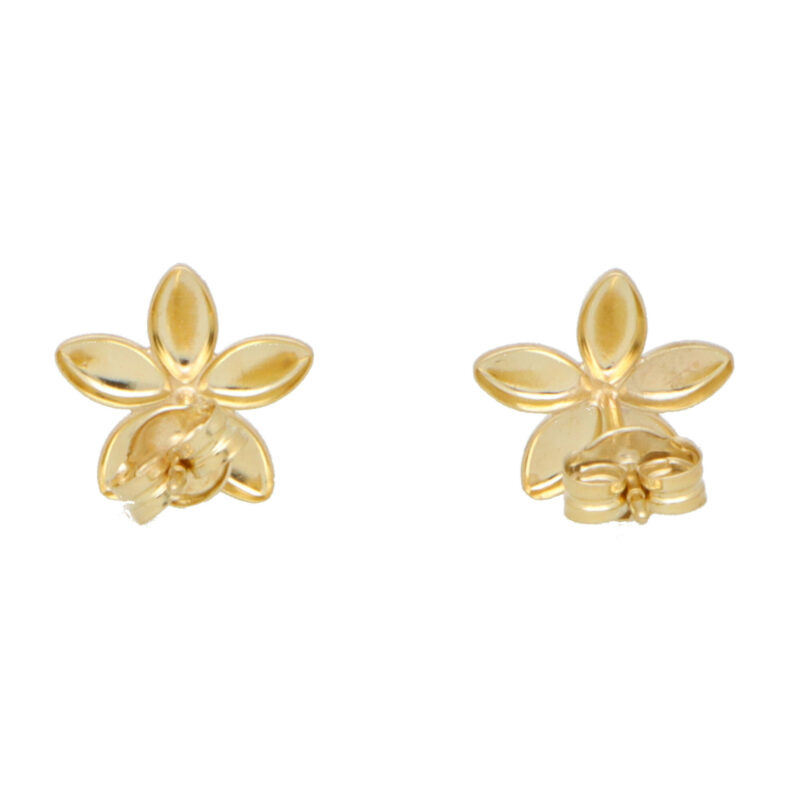 Hand Made Gold-Plated Floral Drop Earrings - Verbena Flower | NOVICA