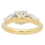 GIA Certified Round and Pear Cut Diamond Ring