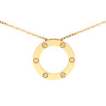 Vintage Cartier Love Pendant Necklace in Rose Gold