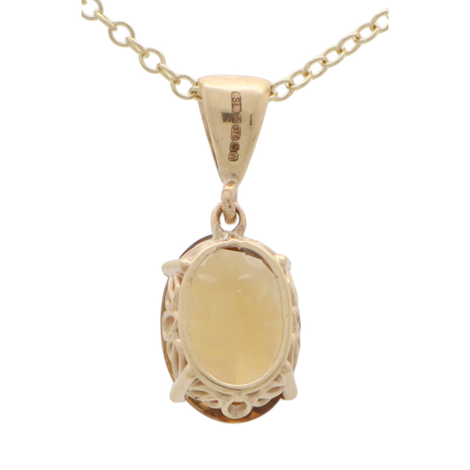 Oval Citrine Pendant