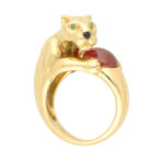 Vintage Panthère De Cartier Ruby and Emerald Panther Ring