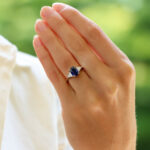 Vintage Harry Winston Certified Sapphire and Diamond Ring