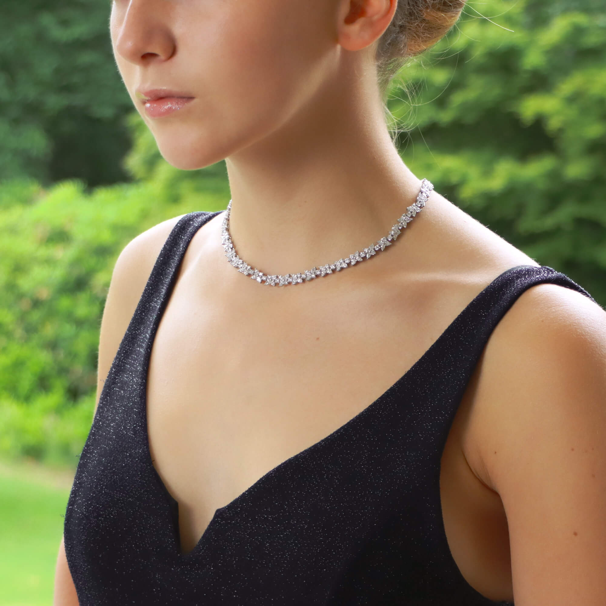 Tiffany cheap diamond choker