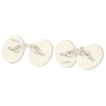 Pink and Blue Enamel 'Four Vices' Cufflinks
