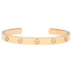 Vintage Cartier LOVE U Bangle in Rose Gold Size 17