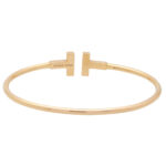 Vintage Tiffany & Co. Diamond 'Tiffany T' Bangle in Rose Gold