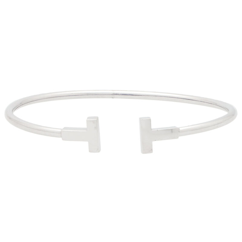 Vintage Tiffany & Co. 'Tiffany T' Bangle in White Gold