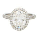 GIA Certified 3.01ct Oval Brilliant Cut Diamond Ring