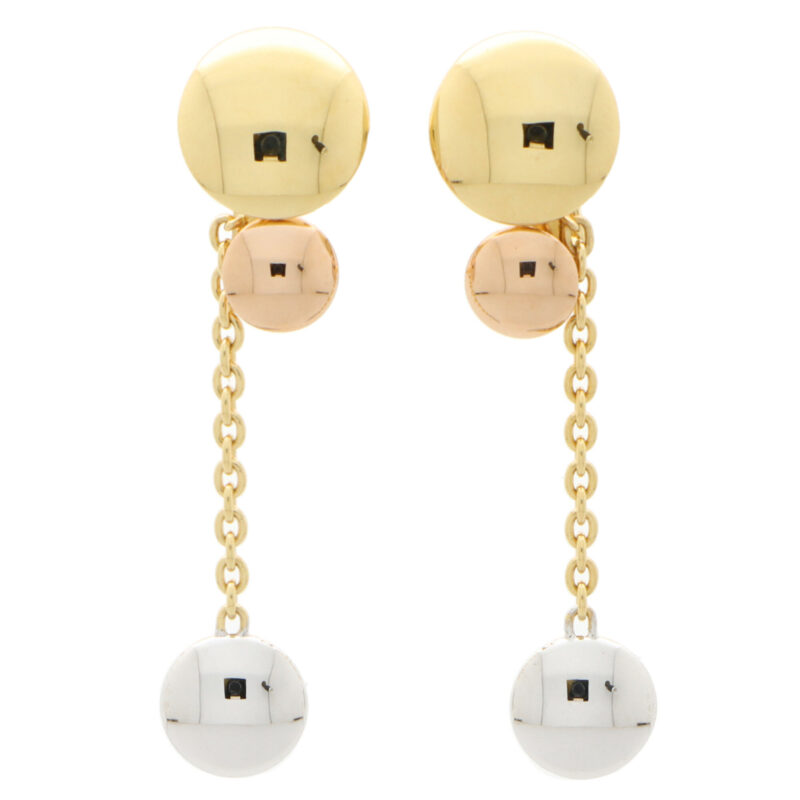 Vintage Cartier Trinity Disc Drop Earrings