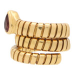 Vintage Bulgari Tourmaline Tubogas Serpenti Coiled Snake Ring