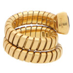 Vintage Bulgari Tourmaline Tubogas Serpenti Coiled Snake Ring