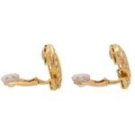 Vintage Cartier Double C Motif Diamond Earrings