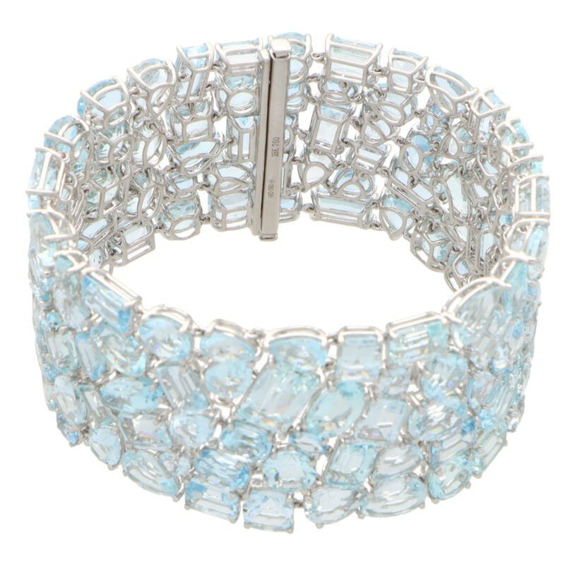 Contemporary Aquamarine Bracelet