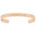 Vintage Cartier LOVE U Bangle in Rose Gold Size 17