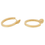 Vintage Cartier Diamond Hoop Earrings in Yellow Gold