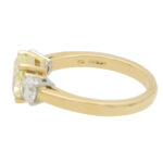 GIA Certified Fancy Yellow Diamond Three Stone Ring