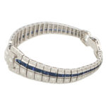 Art Deco Inspired Sapphire and Diamond Panel Bracelet