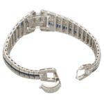 Art Deco Inspired Sapphire and Diamond Panel Bracelet