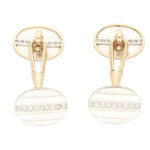 Art Deco Diamond Oval Clip Cufflinks