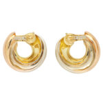 Vintage Cartier Trinity Large Hoop Earrings