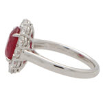 Ruby and Diamond Cluster Ring