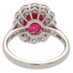 Ruby and Diamond Cluster Ring