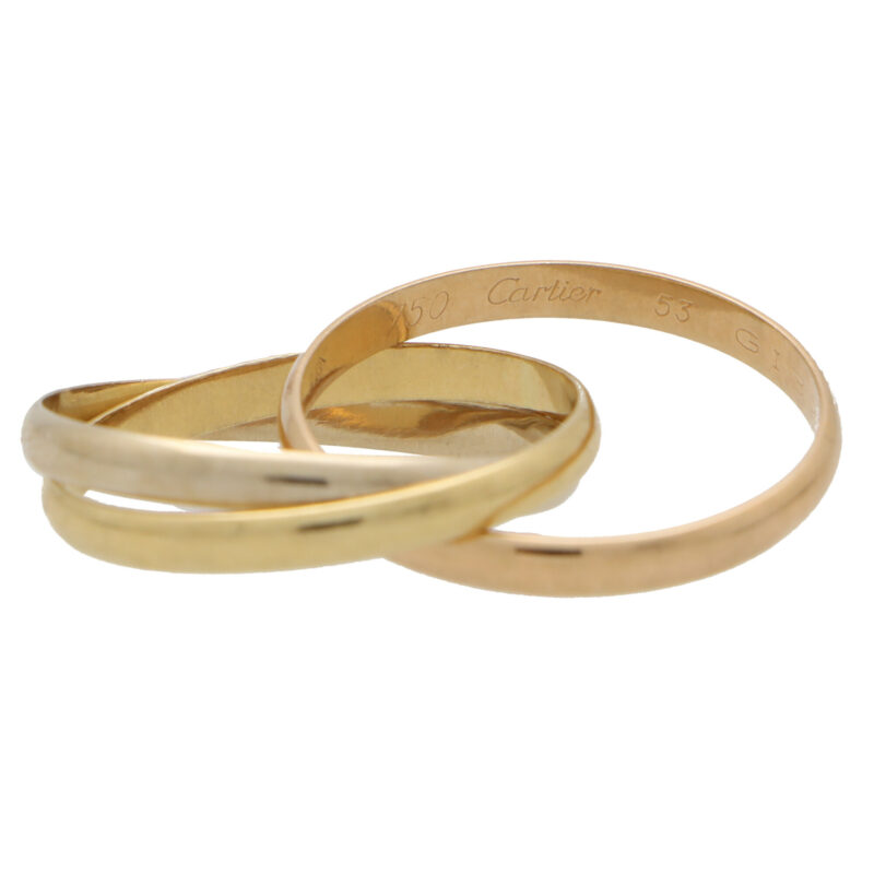 Vintage Cartier 2mm Trinity Ring Size 53