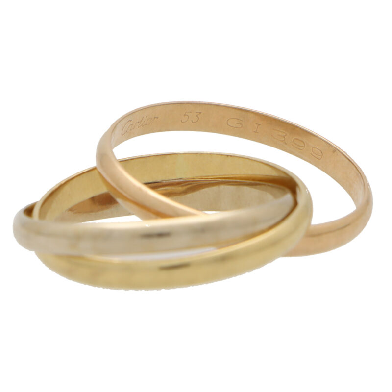 Vintage Cartier 2mm Trinity Ring Size 53