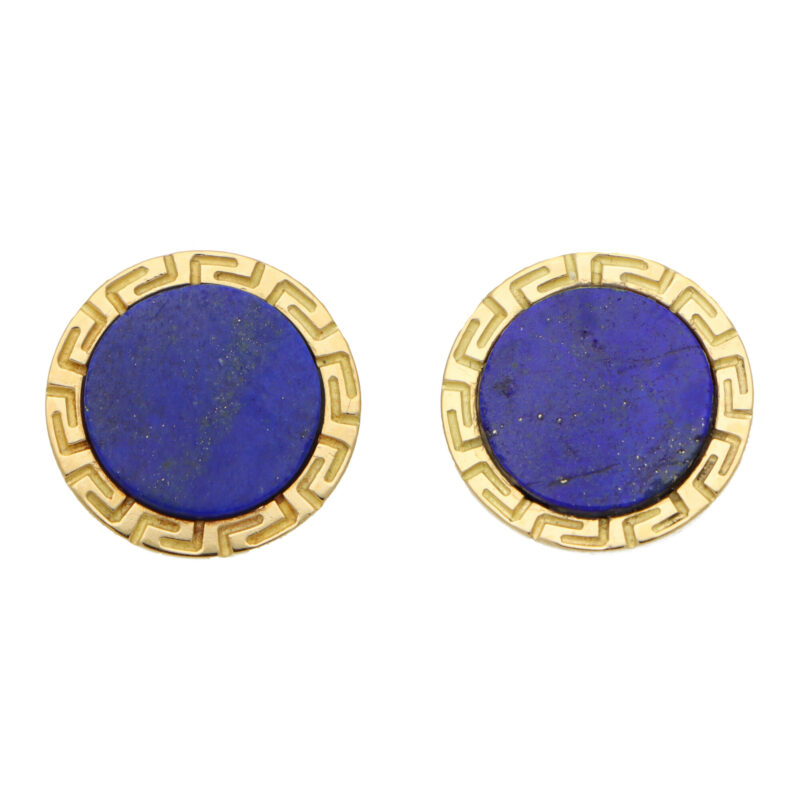 Retro Lapis Lazuli Swivel Back Cufflinks