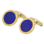 Retro Lapis Lazuli Swivel Back Cufflinks