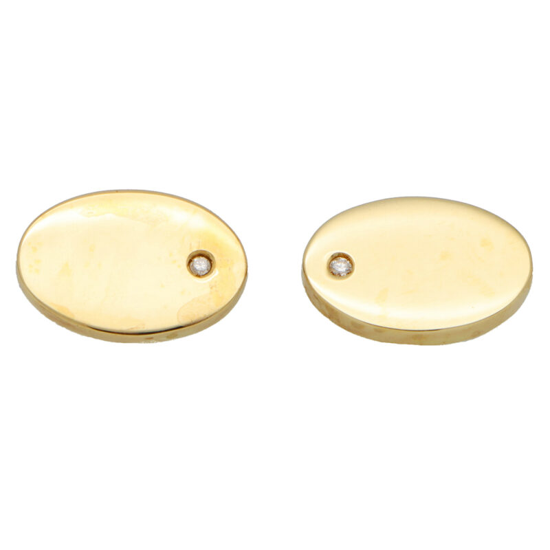Retro Diamond Swivel Back Cufflinks