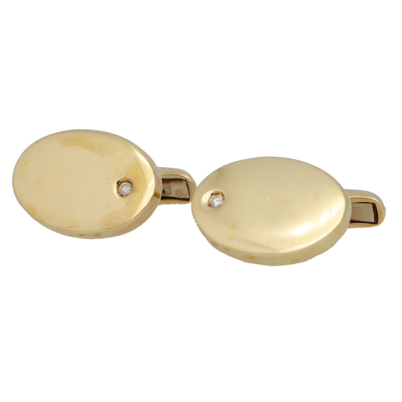 Retro Diamond Swivel Back Cufflinks