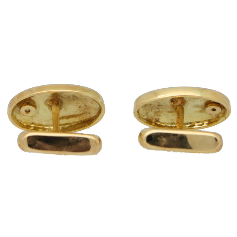Retro Diamond Swivel Back Cufflinks