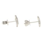 Small Diamond Starfish Stud Earrings in White Gold