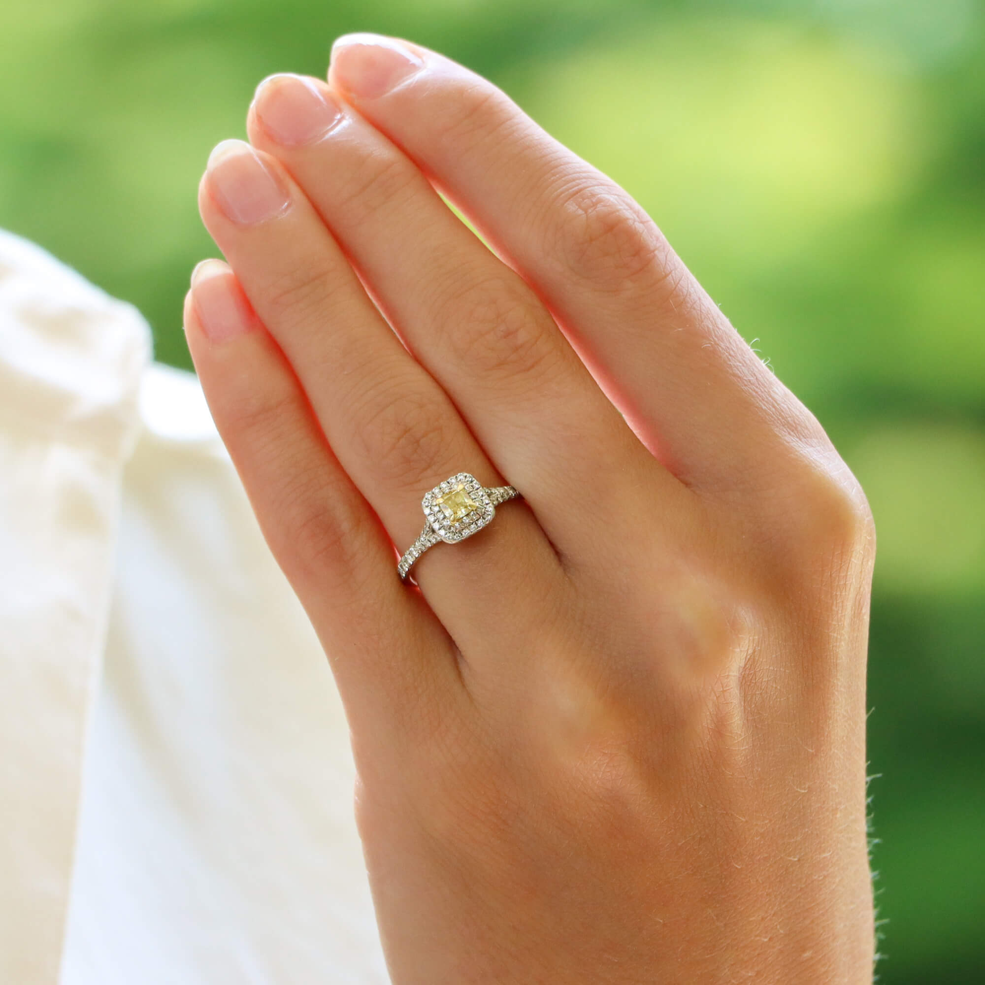 Tiffany & Co Fancy Yellow Diamond Soleste Collection Ring – All The Best  Vintage