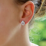 Vintage Cartier Himalia Diamond Stud Earrings