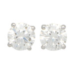 Solitaire GIA Certified Diamond Studs 1.25 carats