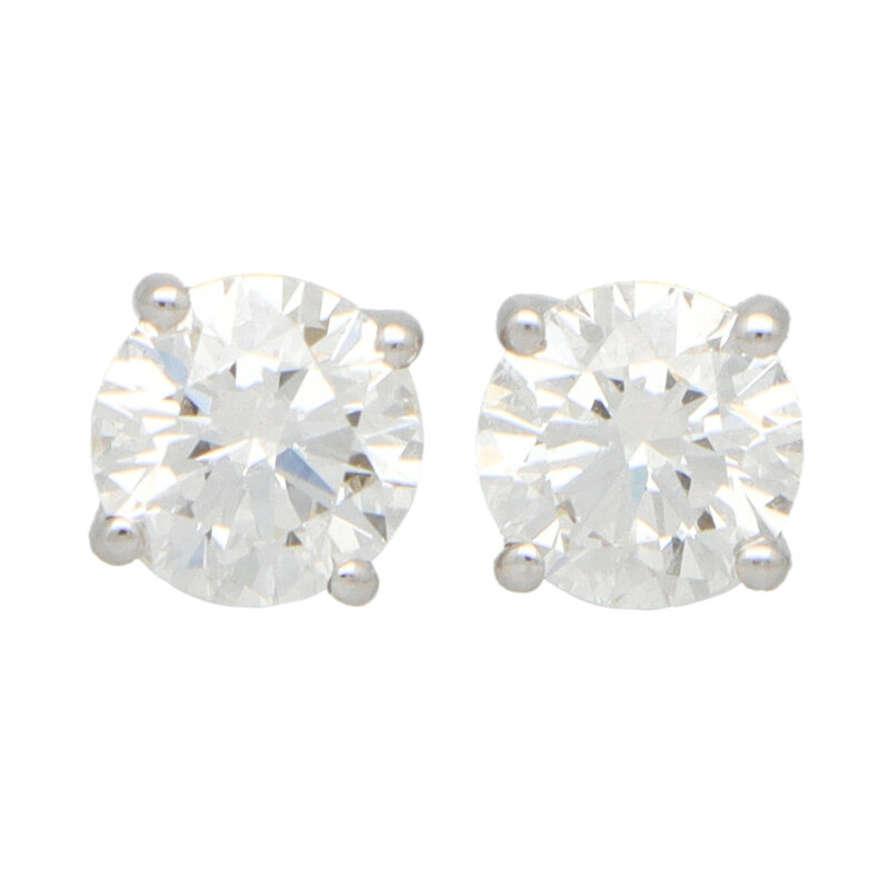 Solitaire GIA Certified Diamond Studs 1.25 carats