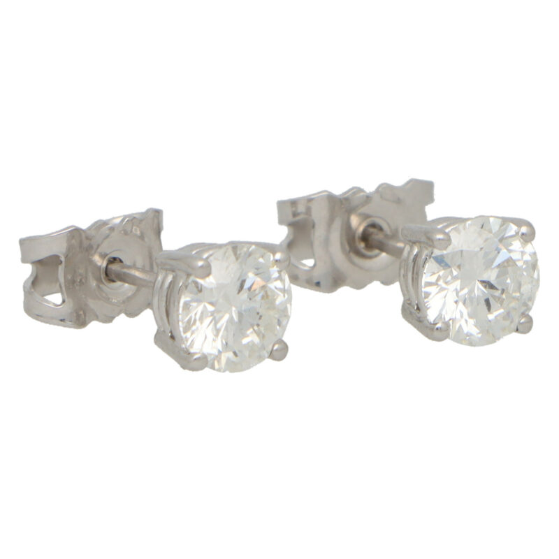 Solitaire GIA Certified Diamond Studs 1.25 carats