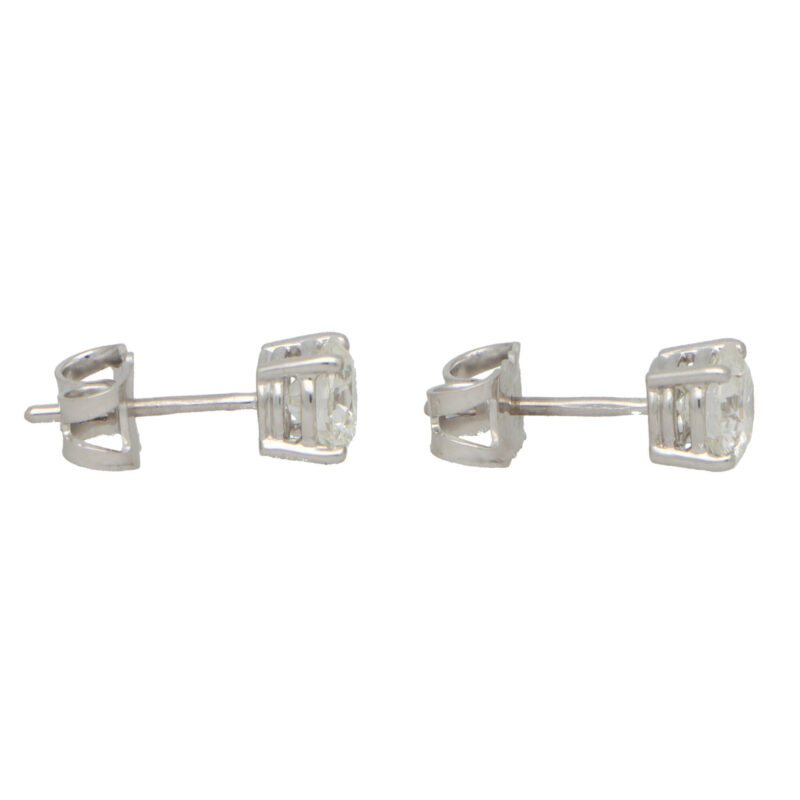 Solitaire GIA Certified Diamond Studs 1.25 carats