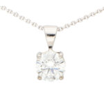 GIA Certified 0.90 Carat Solitaire Pendant