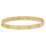 Vintage Cartier Love Bangle in Yellow Gold Size 18